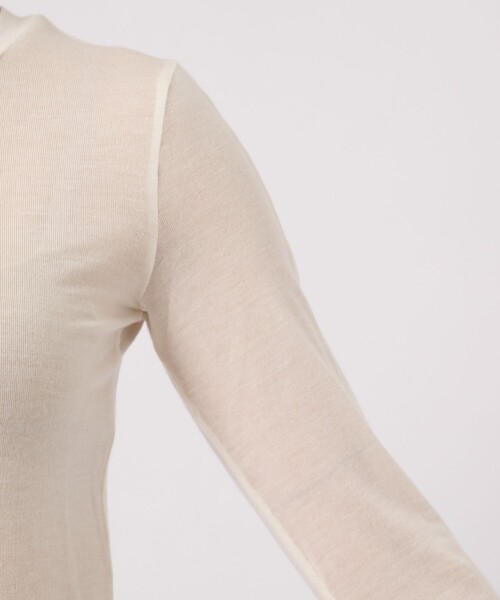 tシャツ 「CINOH/チノ」「STUDIOUS別注」TENCEL CASHMERE LONG SLEEVE KNIT/長袖ニット レディース CINOH tシャツ 「CINOH/チノ」「STUDIOUS別注」TENCEL CASHMERE