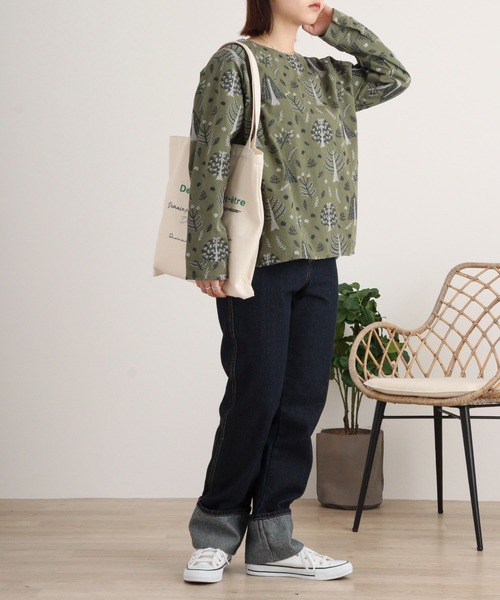 ブラウス シャツ EMAGO 森刺繍ブラウス レディース Emago ブラウス シャツ EMAGO 森の演奏会総柄刺繍ブラウス