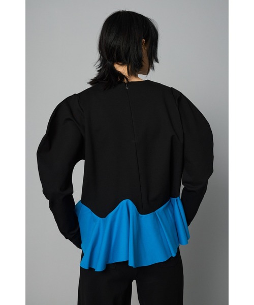 HeRIN.CYE tシャツ Ponte peplam tops ポンチペプラムトップス