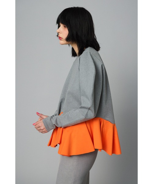 HeRIN.CYE tシャツ Ponte peplam tops ポンチペプラムトップス