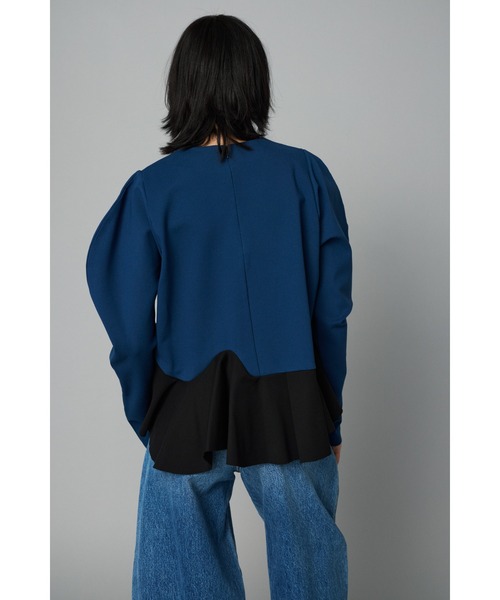 HeRIN.CYE tシャツ Ponte peplam tops ポンチペプラムトップス