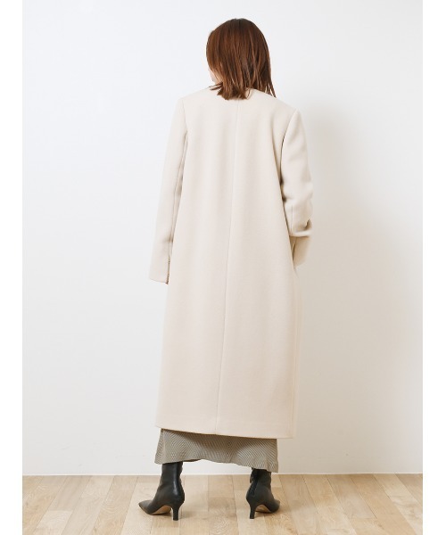 FRAY I.D（フレイ・アイディー） ノーカラーコート 1 モカ レディース