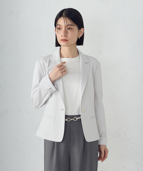 ジャケット テーラードジャケット 入学式 卒業式 鹿の子 テーラードジャケット レディースの画像