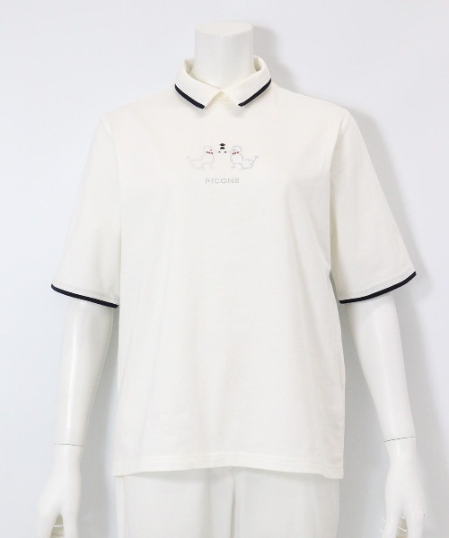 ☆新品☆PICONE ピッコーネ レディス半袖ポロシャツ Picone CLUB（ピッコーネクラブ） ポロシャツ ポロ プードルモチーフ