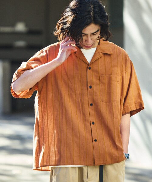ポルノグラフィティ オープンカラーシャツ Lサイズ FREAK'S STORE（フリークスストア） シャツ 限定展開 Relax Fit