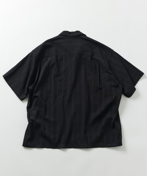 PEOPLESTYLE テクスチャーシャツ ストライプ リラックスフィット PEOPLESTYLE テクスチャーシャツ ストライプ リラックスフィット