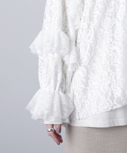 ROSE BUD CREOLME / レースフリルプルオーバー ROSE BUD｜レースフリルプルオーバー | Rakuten Fashion(楽天