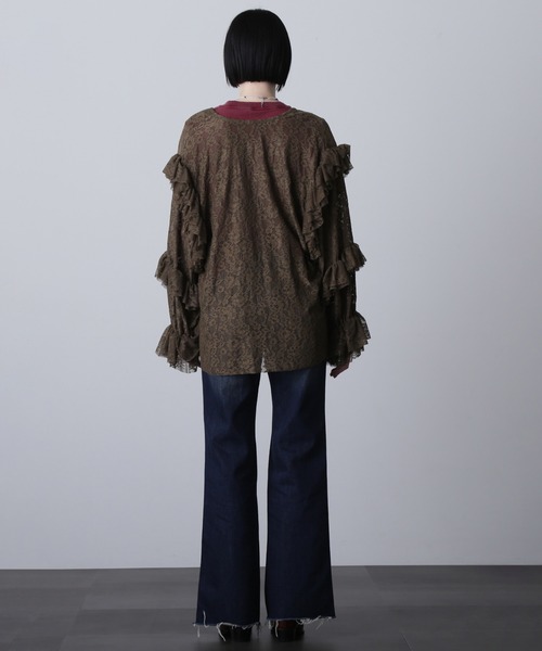 ROSE BUD CREOLME / レースフリルプルオーバー ROSE BUD tシャツ (CREOLME)レースフリルプルオーバー
