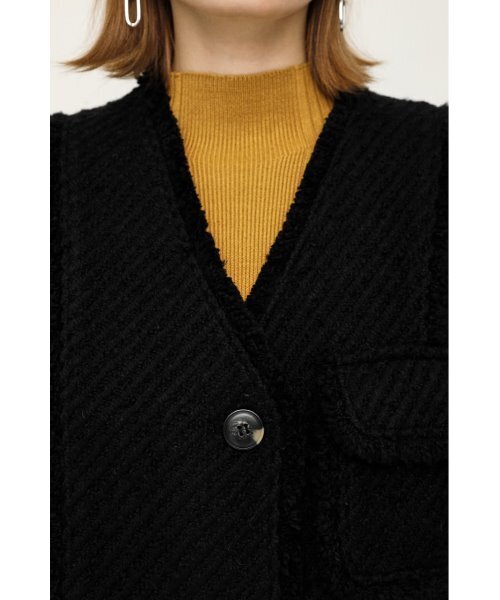 SLY（スライ） ノーカラージャケット FREE ブラック レディース