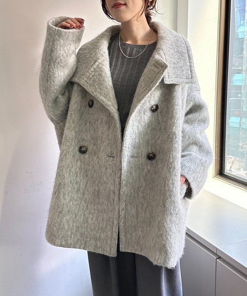 「COLLAGE GALLARDAGALANTE」 コート FREE チャコールグレー レディース_画像4