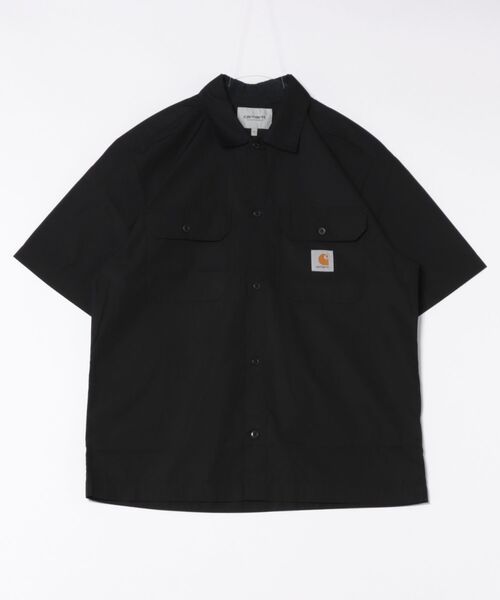 ★ドイツ発*carhartt WIP*新作*Script ポロシャツ/BLACK★ Carhartt WIP シャツ WIP/カーハートダブリューアイピー S/S