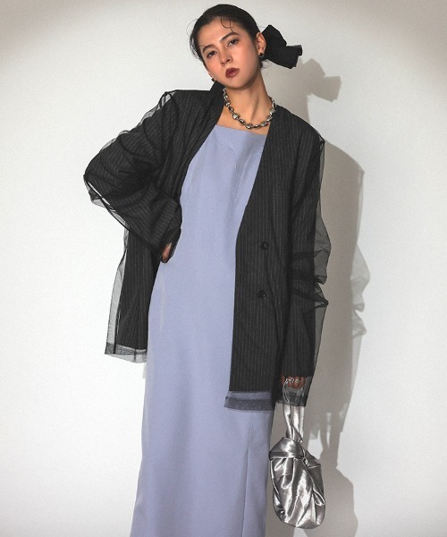 DONOBAN ジャケット ノーカラージャケット 「ANDRESD」stripe