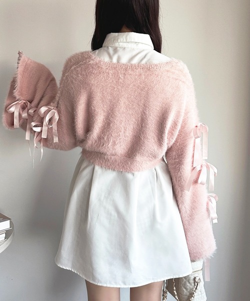 「apres jour」 ニットカーディガン X-LARGE オフホワイト レディース_画像4