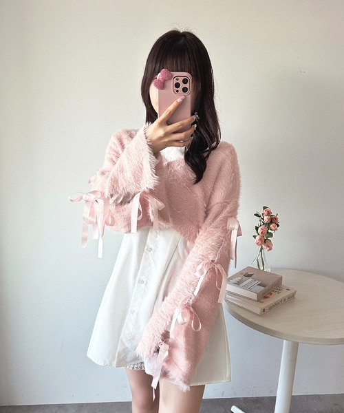 「apres jour」 ニットカーディガン X-LARGE オフホワイト レディース_画像5