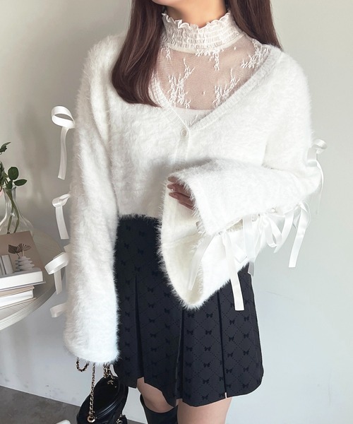 「apres jour」 ニットカーディガン X-LARGE オフホワイト レディース_画像6