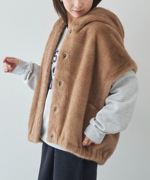 STUDIO AR ベスト ジレ 「STUDIO AR」OLENA リバーシブル フェイク