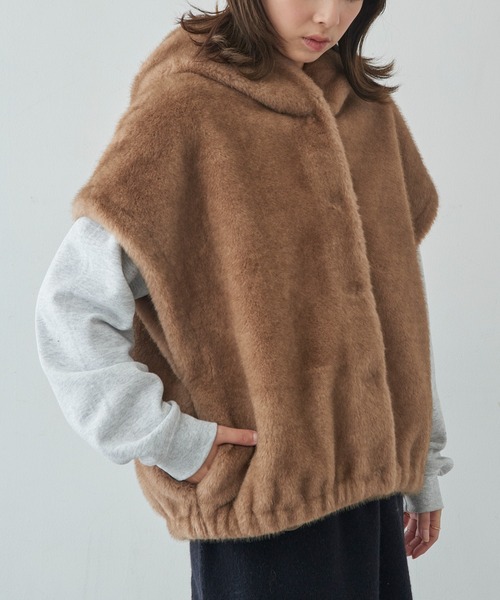 STUDIO AR ベスト ジレ 「STUDIO AR」OLENA リバーシブル フェイク