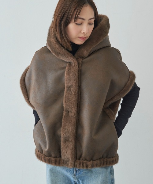 STUDIO AR ベスト ジレ 「STUDIO AR」OLENA リバーシブル フェイク