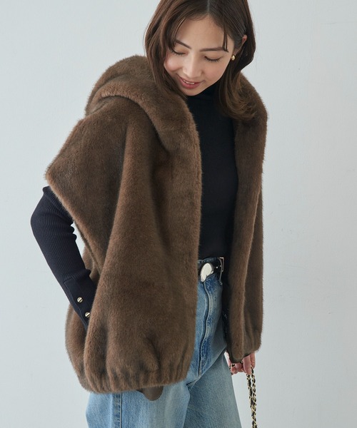 STUDIO AR ベスト ジレ 「STUDIO AR」OLENA リバーシブル フェイク