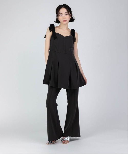 HAENGNAE ミニワンピース LAGUA GEM | FAUX LEATHER ZIP ミニワンピース (ワンピース(ミニ