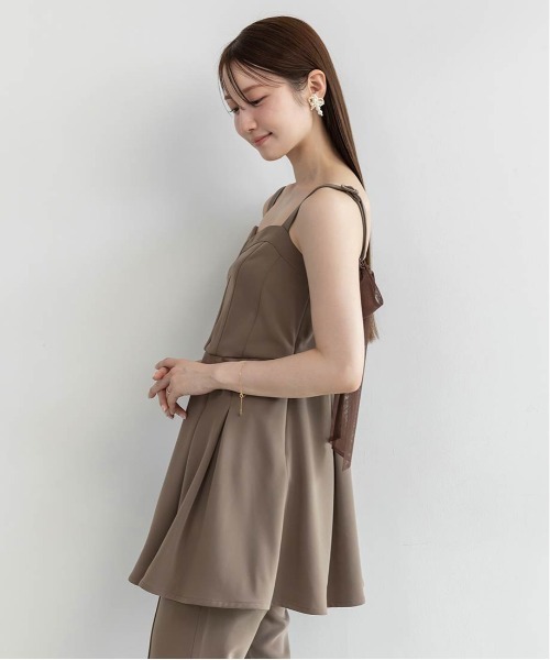 RANDA セットアップパンツ グレージュ RANDA ワンピース ミニワンピース＆フレアパンツセットアップ