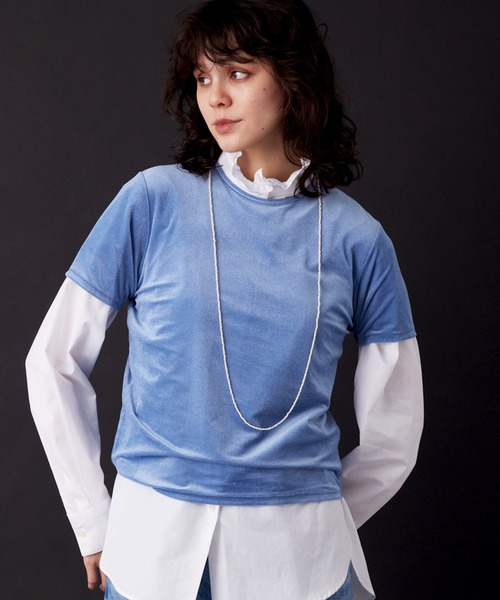 tシャツ 「THE PAUSE」ベロアコンパクトTシャツ レディース