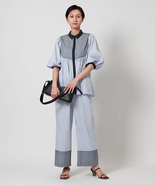 UNITED ARROWS パンツ エンブロイダリー イージーパンツ