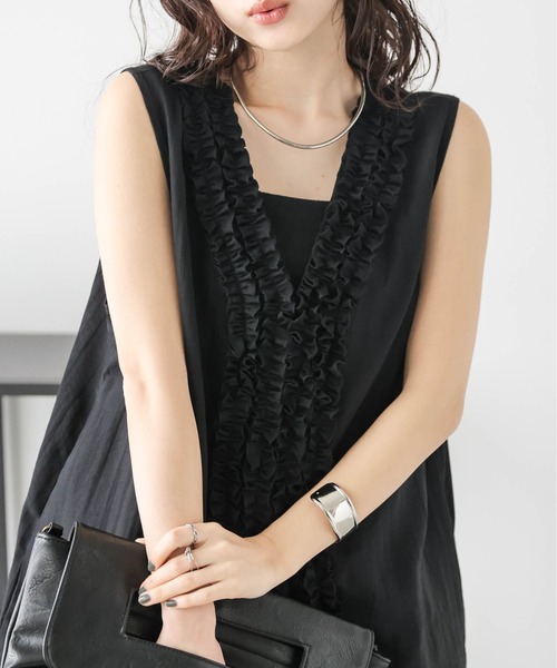 SUGAR BISKET（シュガービスケット） ベスト ジレ ギャザード フリル