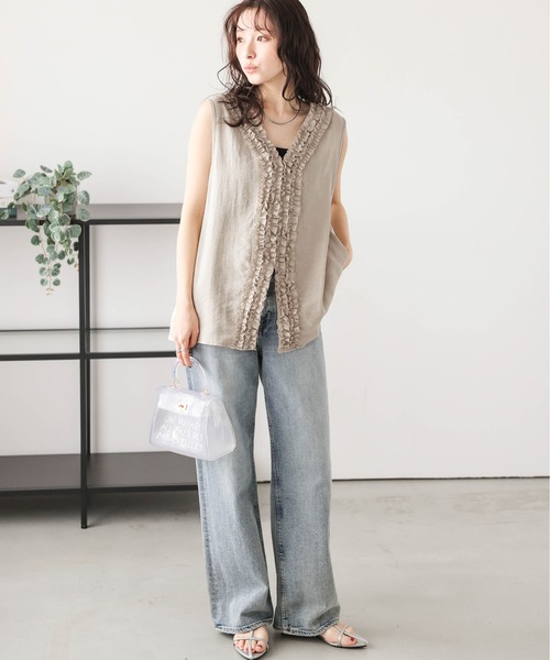 SUGAR BISKET（シュガービスケット） ベスト ジレ ギャザード フリル