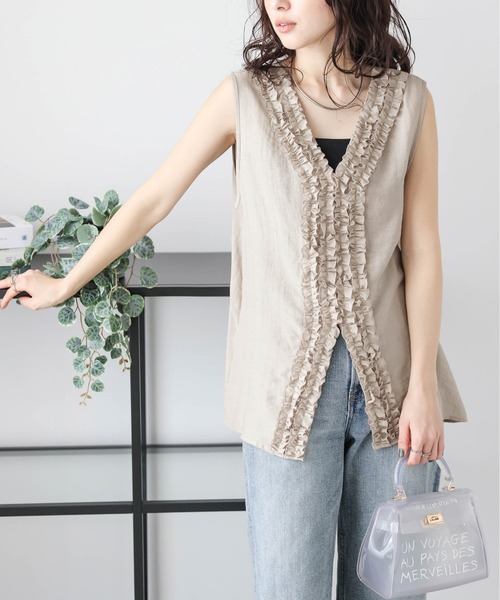 SUGAR BISKET（シュガービスケット） ベスト ジレ ギャザード フリル