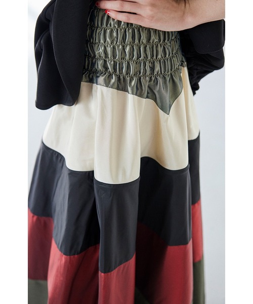 ommo スカート OMMO スカート MULTI BORDER VOLUME SK : ZOZOTOWN Yahoo!店