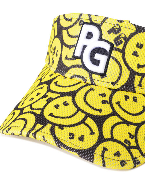 【PEARLY GATES】PG SMILE柄 サンバイザー (UNISEX) PEARLY GATES サンバイザー 「PEARLY GATES」バナナPG SMILE柄