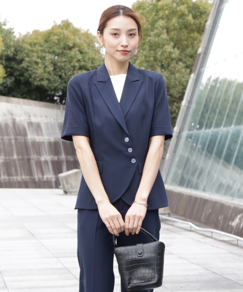 セレモニースーツ スラックス パンツ ボタンがアクセントのセットアップスーツ レディース | DRESS+ | 09
