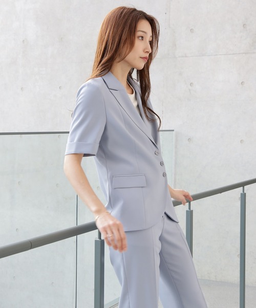 セレモニースーツ スラックス パンツ ボタンがアクセントのセットアップスーツ レディース | DRESS+ | 23