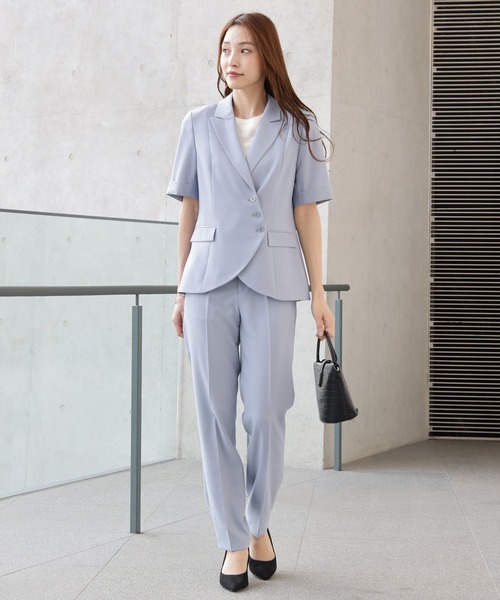 セレモニースーツ スラックス パンツ ボタンがアクセントのセットアップスーツ レディース | DRESS+ | 20