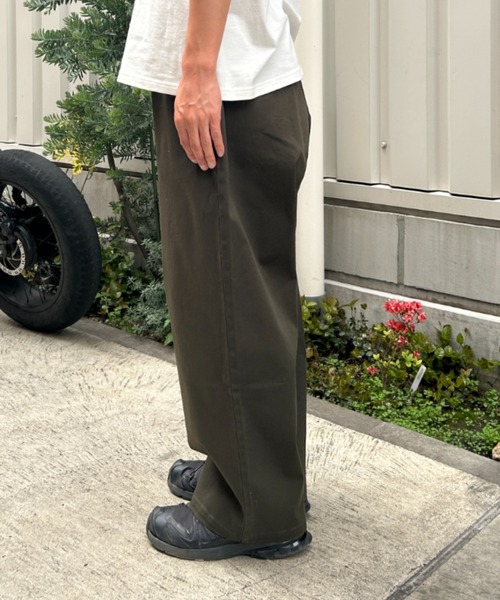 AURALEE ワイドチノパン 黒染め サイズ5 ROOP TOKYO チノパン ルーズシルエット ワイドチノパンツ メンズ