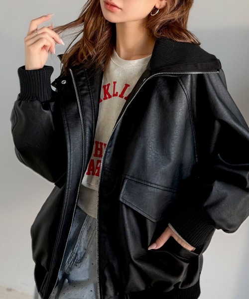 極上シルエット【日本製】ヴィンテージ 牛革 ボンバージャケット XL 黒 短丈 Java ブルゾン アウター ジャバコラボ」さっと羽織って、センスを