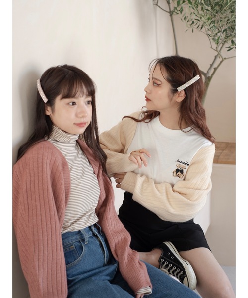 「jumelle」 ニットボレロ MEDIUM ピンク レディース_画像3