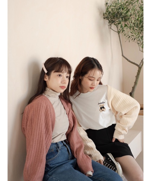 「jumelle」 ニットボレロ MEDIUM ピンク レディース_画像4