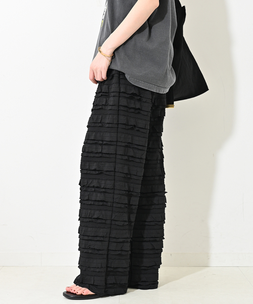 SLOBE IENA パンツ フリルカットパンツ レディース : ZOZOTOWN