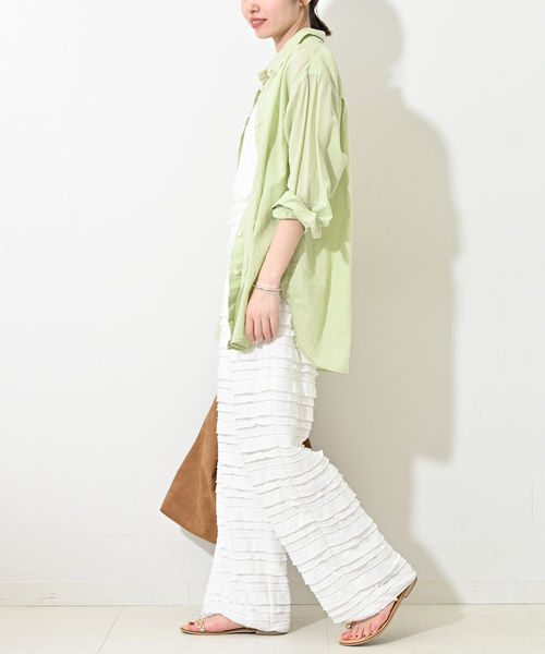 SLOBE IENA パンツ フリルカットパンツ レディース : ZOZOTOWN