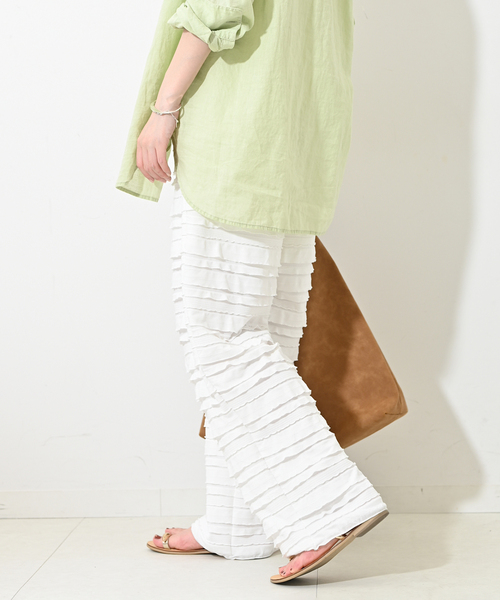 SLOBE IENA パンツ フリルカットパンツ レディース : ZOZOTOWN