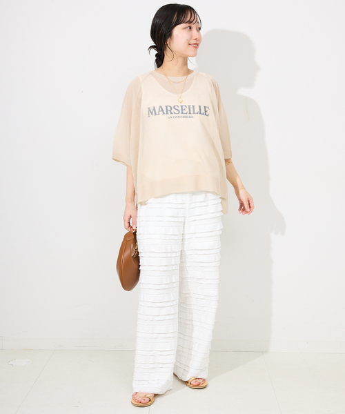 SLOBE IENA パンツ フリルカットパンツ レディース : ZOZOTOWN