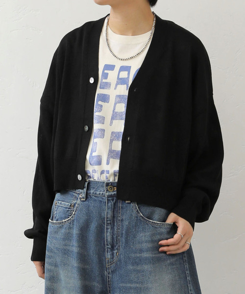 ジャーナルスタンダード　シアーＶネック カーディガン JOURNAL STANDARD LUXE カーディガン シアーテンジク Vネック