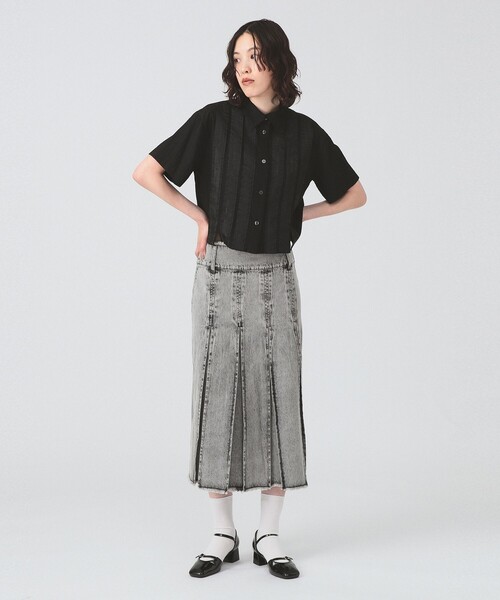 Ray BEAMS ブラウス シャツ レーステープ ライン レディース