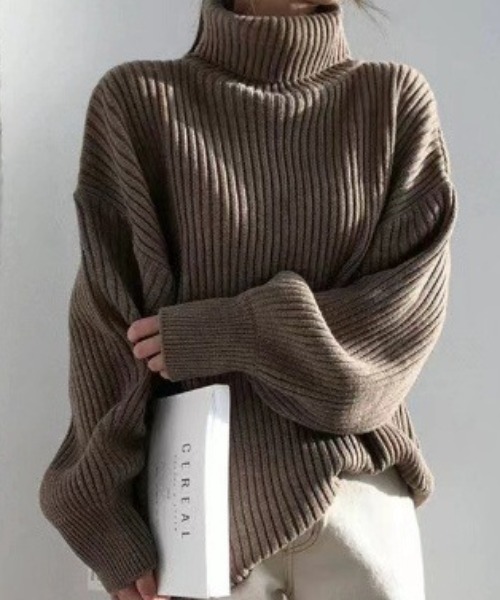 「deux amour」 タートルネックニット FREE アイボリー レディース_画像4