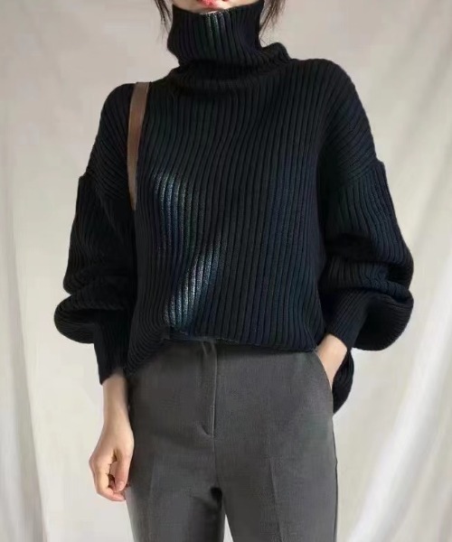 「deux amour」 タートルネックニット FREE アイボリー レディース_画像5