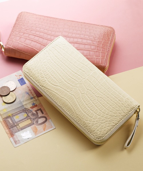 長財布 財布 クロコダイルレザー 長財布 マット加工 一枚革 レディース メンズの画像