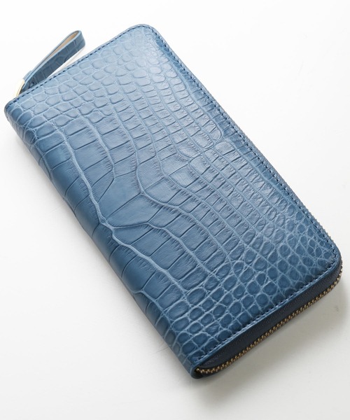 長財布 財布 クロコダイルレザー 長財布 マット加工 一枚革 レディース メンズの画像