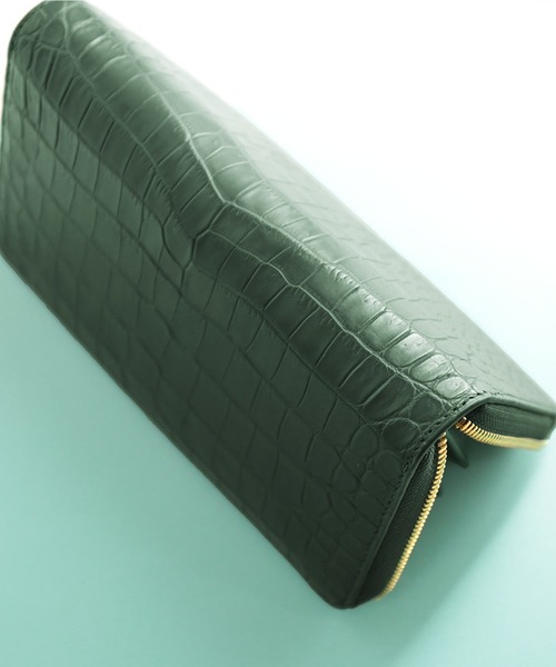 長財布 財布 クロコダイルレザー 長財布 マット加工 一枚革 レディース メンズの画像